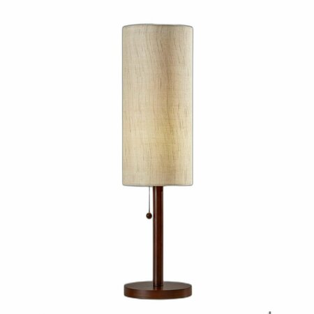 HOMEROOTS Walnut Wood Table Lamp8 x 8 x 31 in. 372561